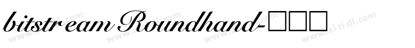 bitstream Roundhand字体转换
